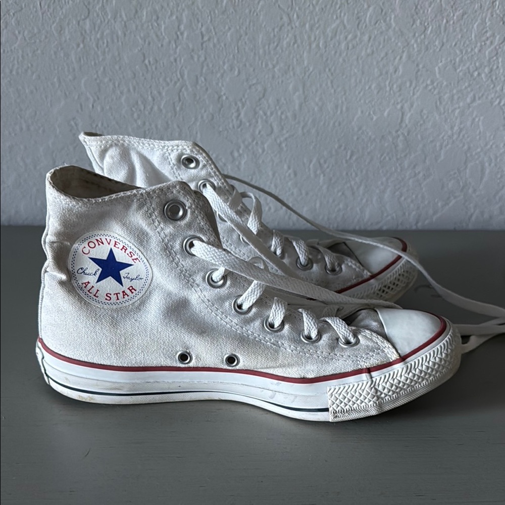 Converse White Canvas High-Tops